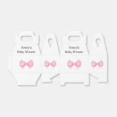 Roze Bow Modern Meisje Baby shower Bedankdoosjes (Uitgevouwen)