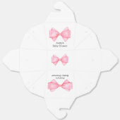 Roze Bow Modern Meisje Baby shower Bedankdoosjes (Ongevouwen)