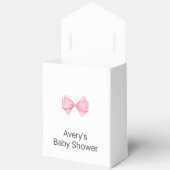 Roze Bow Modern Meisje Baby shower Bedankdoosjes (Open)