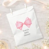 Roze Bow Modern Meisje Baby shower Bedankzakje (Geknipt)