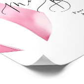 Roze Bow Momosa bar Coquette Baby shower Poster (Hoek)