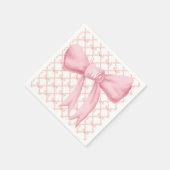 Roze Bow Monogram servet (Hoek)