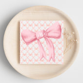 Roze Bow Monogram servet