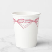 Roze bow papieren bekers (Achterkant)