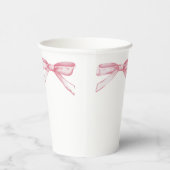 Roze bow papieren bekers (Rechts)