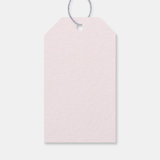 Roze Bow Parels Meisje Doop Cadeaulabel (Achterkant)