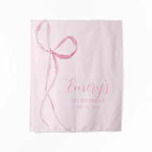 Roze Bow Party stof achtergrond