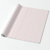 Roze Bow Pattern Gift Wrap Wit Cadeaupapier (Uitgerold)