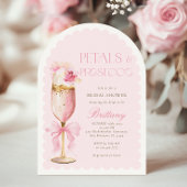 Roze Bow Petals Prosecco Vrijgezellenfeest Arch Kaart