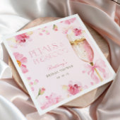 Roze Bow Petals Prosecco Vrijgezellenfeest Servet