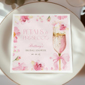 Roze Bow Petals Prosecco Vrijgezellenfeest Servet