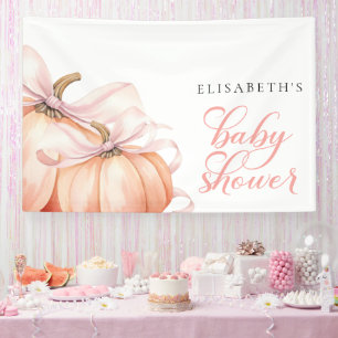 Roze Bow Pompoen Baby shower Achtergrond Banner