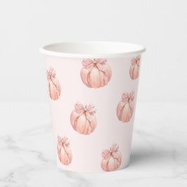 Roze Bow Pompoen Baby shower Papieren Cup Papieren Bekers