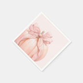 Roze Bow Pompoen Baby shower servetten (Hoek)