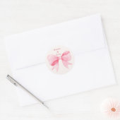 Roze Bow Pompoen Baby shower Stickers (Envelop)