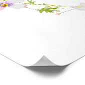 Roze Bow Pompoen Bloemen Baby shower Welkomstbord Poster (Hoek)