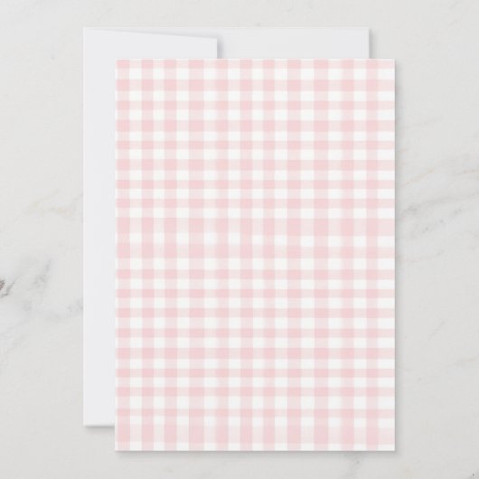 Roze Bow preppy Coquette 1e verjaardag Kaart (Achterkant)