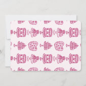 Roze Bow Retro Hart Coquette Cake Valentijn Kaart (Achterkant)