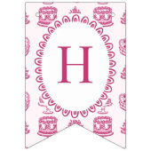 Roze Bow Retro Hart Coquette Taart Gelukkige Verja Vlaggetjes (Tweede vlag)