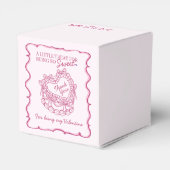 Roze Bow Retro Hart Coquette Taart Valentijnse  Bedankdoosjes (Achterkant)