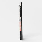 Roze Bow Rhinestone Heart Case-Mate iPhone Case (Achterkant/links)