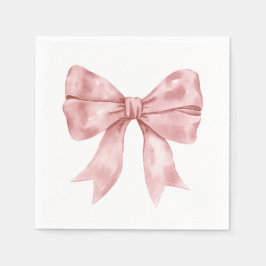 Roze Bow Ribbon Baby shower Servet