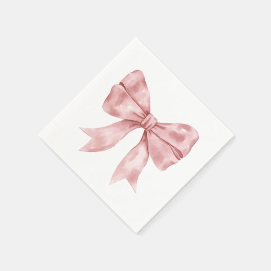 Roze Bow Ribbon Baby shower Servet (Hoek)
