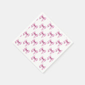 Roze Bow Ribbon Baby shower Servet (Hoek)