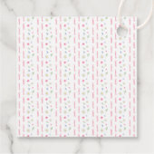 Roze Bow Ribbon Lijst Bloemdoop Bedankjes Labels (Achterkant)