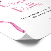 Roze Bow Ribbon Luier Raffle Poster (Hoek)
