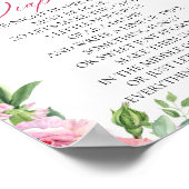 Roze Bow & Rozen Coquette Baby shower Luiers Spel Poster (Hoek)