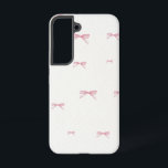 Roze Bow Samsung Telefoonhoes Samsung Galaxy Hoesje<br><div class="desc">Minimalistische roze strik Samsung Hoesje.</div>