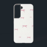 Roze Bow Samsung Telefoonhoes Samsung Galaxy Hoesje<br><div class="desc">Minimalistische roze strik Samsung Hoesje.</div>