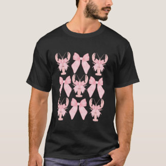 Roze Bow Schattige Coquette Crawfish y2k Clean Gir T-shirt