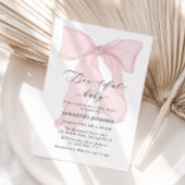 Roze Bow Schoonheid Baby Meisje Baby shower Kaart