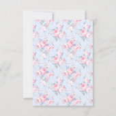Roze Bow Shabby Chic Baby shower Dank je Bedankkaart (Achterkant)