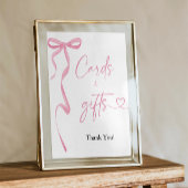 Roze Bow Shes Tying The Knot Kaarten en GIfts Teke Poster