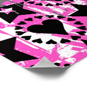 Roze Bow Skull Poster (Hoek)