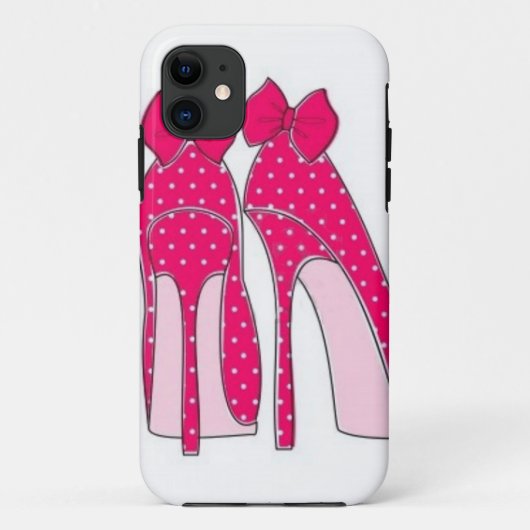 Roze Bow Stiletto Heels iPhone 5/5s Hoesje (Achterkant)