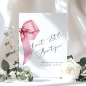 Roze Bow Sweet Little Bostique Zoete tafel Poster