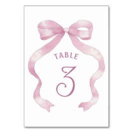 Roze Bow Tafelnummer