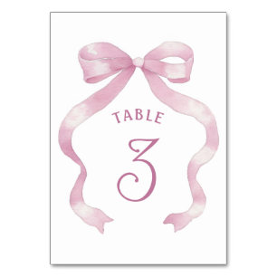 Roze Bow Tafelnummer
