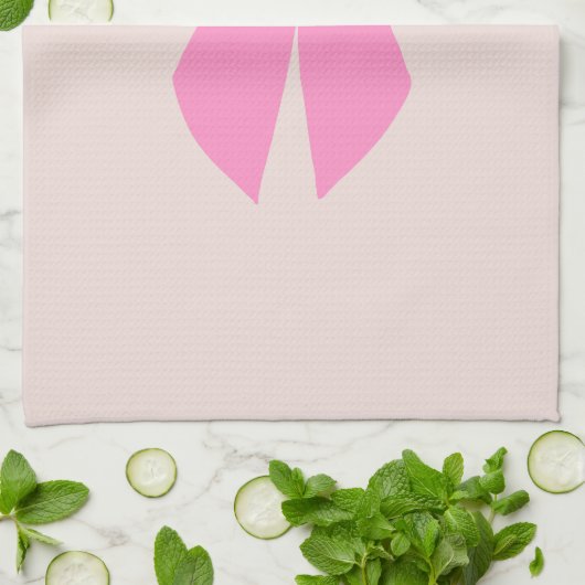 Roze bow theedoek (Gevouwen)
