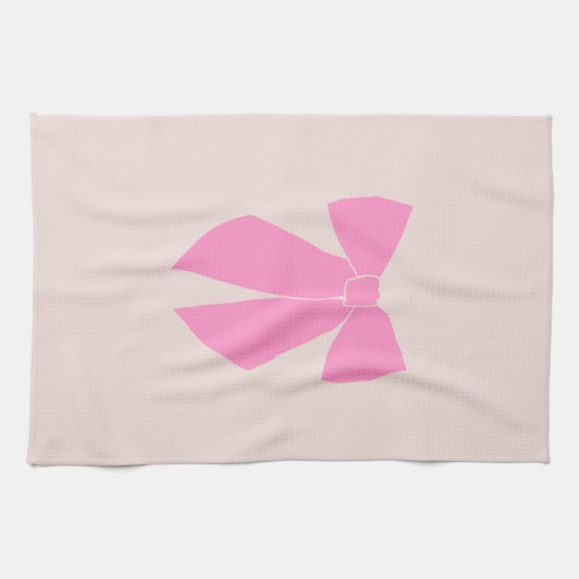 Roze bow theedoek (Horizontaal)