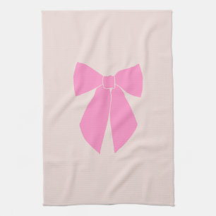 Roze bow theedoek