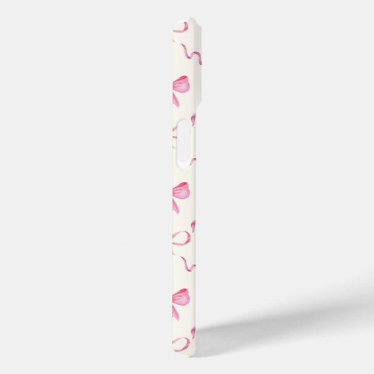 Roze Bow Trellis Coquette Patroon Case-Mate iPhone Case (Achterkant / Rechts)