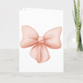 Roze Bow Trouwprogramma Kaart (Achterkant)