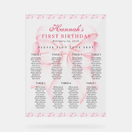 Roze Bow Valentijn Hart Zitting Grafiek Acryl Bord