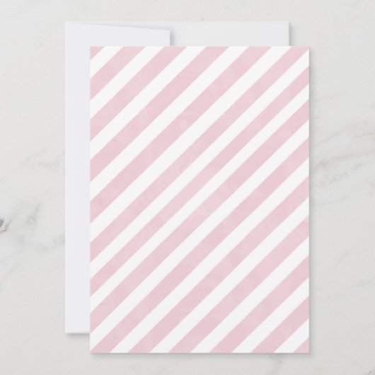 Roze Bow Verjaardag Meisje Uitnodiging (Achterkant)