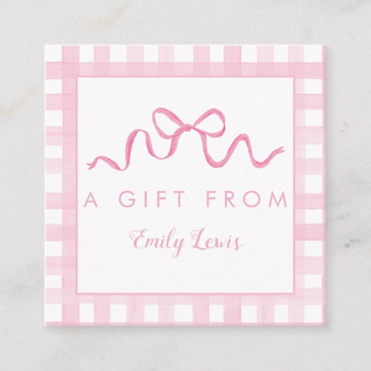 Roze Bow Verjaardagscadeau Behuizing Kaarten (Voorkant)